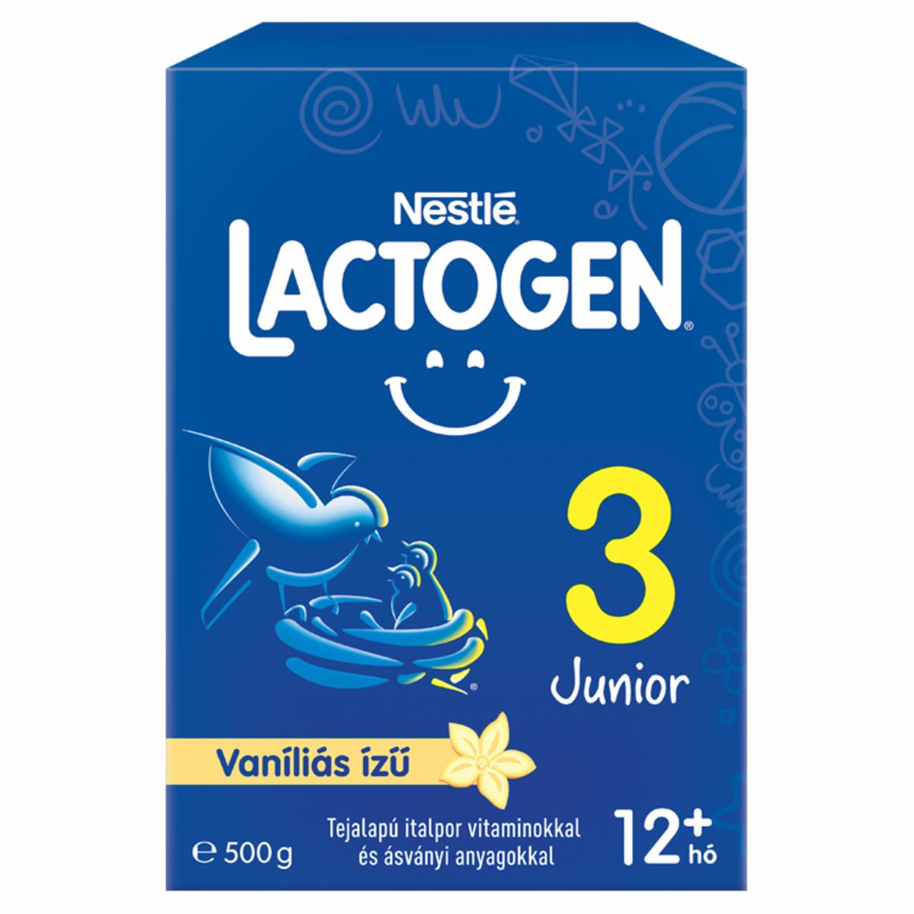 Képek - Lactogen 3 Junior vaníliás ízű tejalapú italpor 12+ hó 500 g