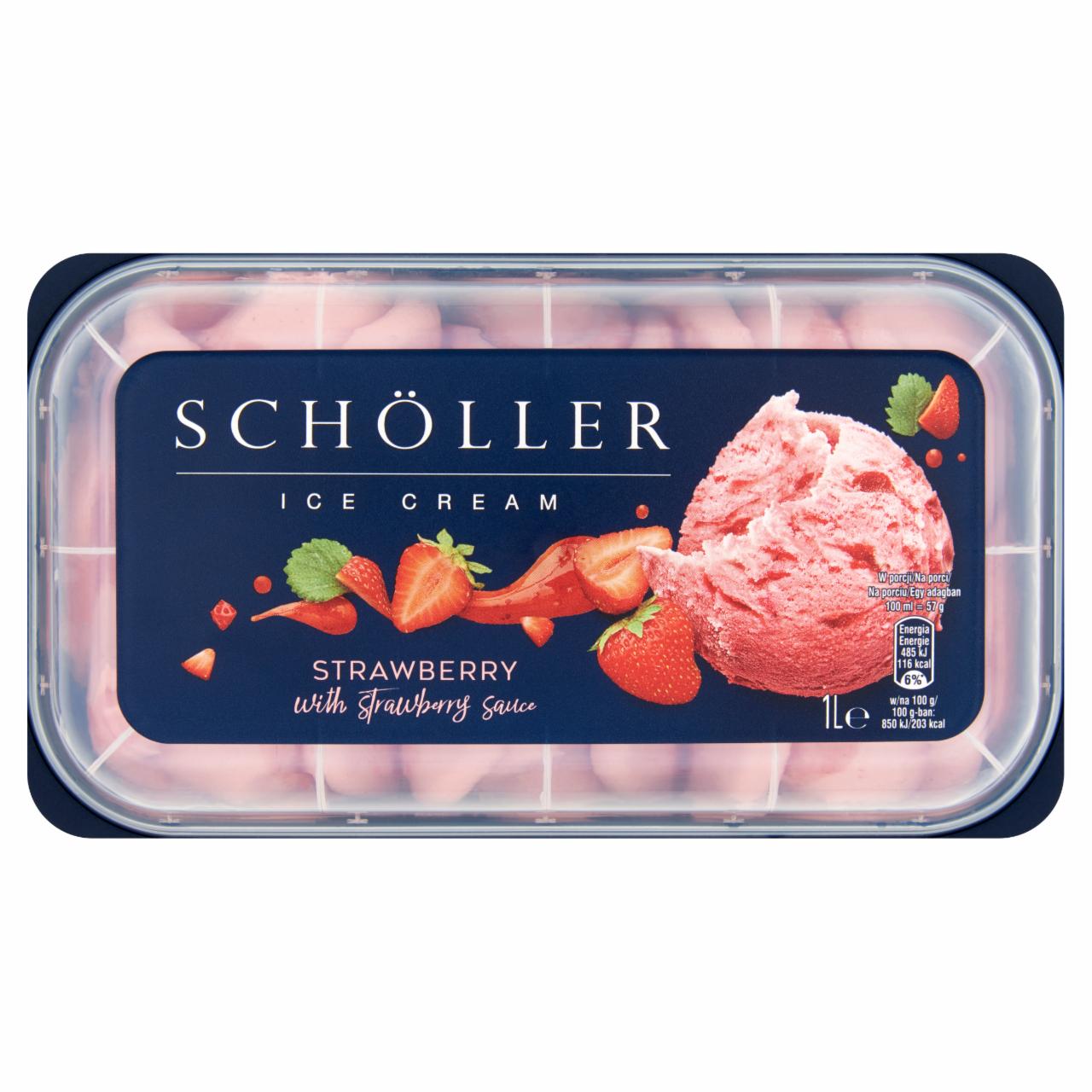 Képek - Schöller epres jégkrém eperkoktéllal 1000 ml