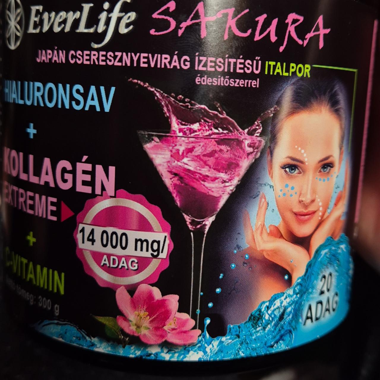 Képek - EverLife Beauty Matrix kollagén italpor Japán cseresznyevirág ízesítű édesítőszerrel
