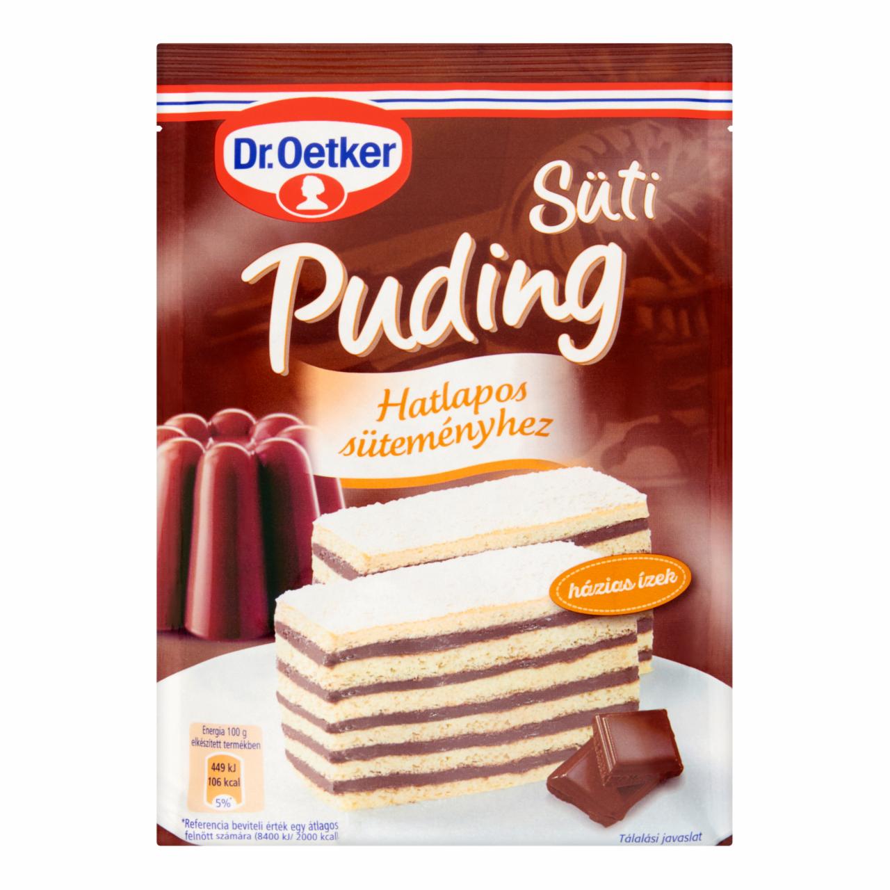 Képek - Dr. Oetker Süti Puding csokoládés pudingpor hatlapos süteményhez 100 g