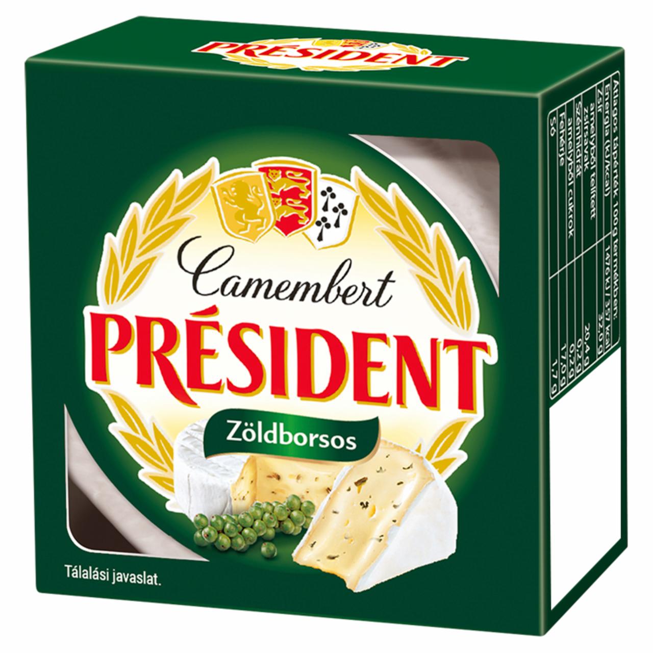 Képek - Président zöldborsos camembert sajt 90 g
