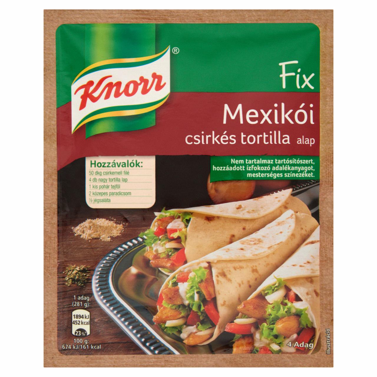 Képek - Knorr Fix mexikói csirkés tortilla alap 41 g