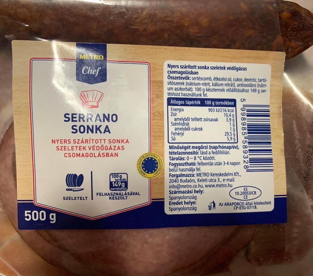 Képek - Serrano Sonka nyers szárított Metro Chef