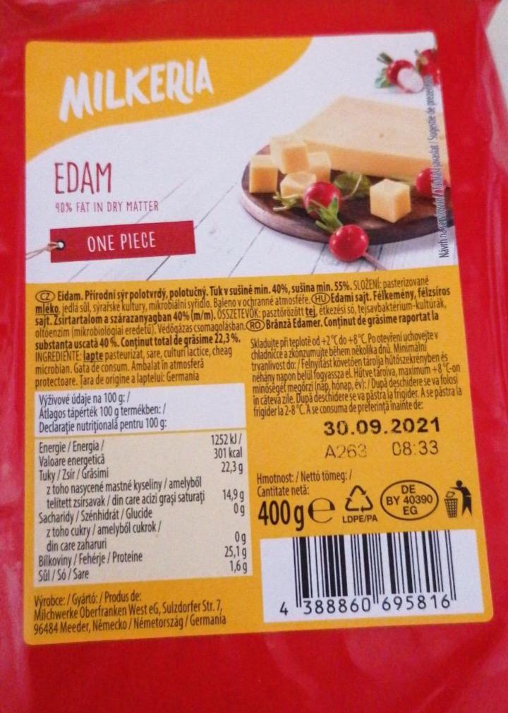 Képek - Edam 40% fat in dry matter Milkeria