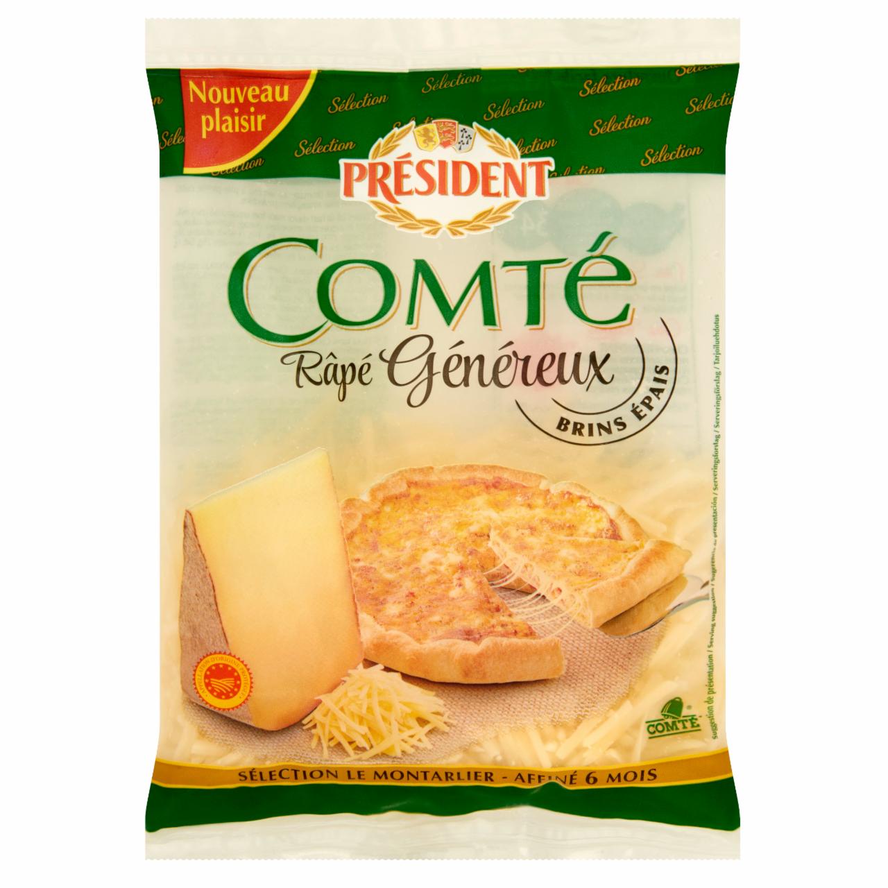 Képek - Président Comté reszelt, zsíros, kemény sajt 150 g