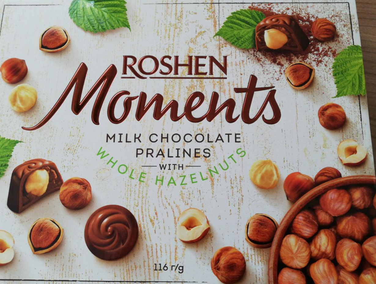 Képek - Moments mogyorókrémes tejcsokoládés desszert egészmogyoróval Roshen