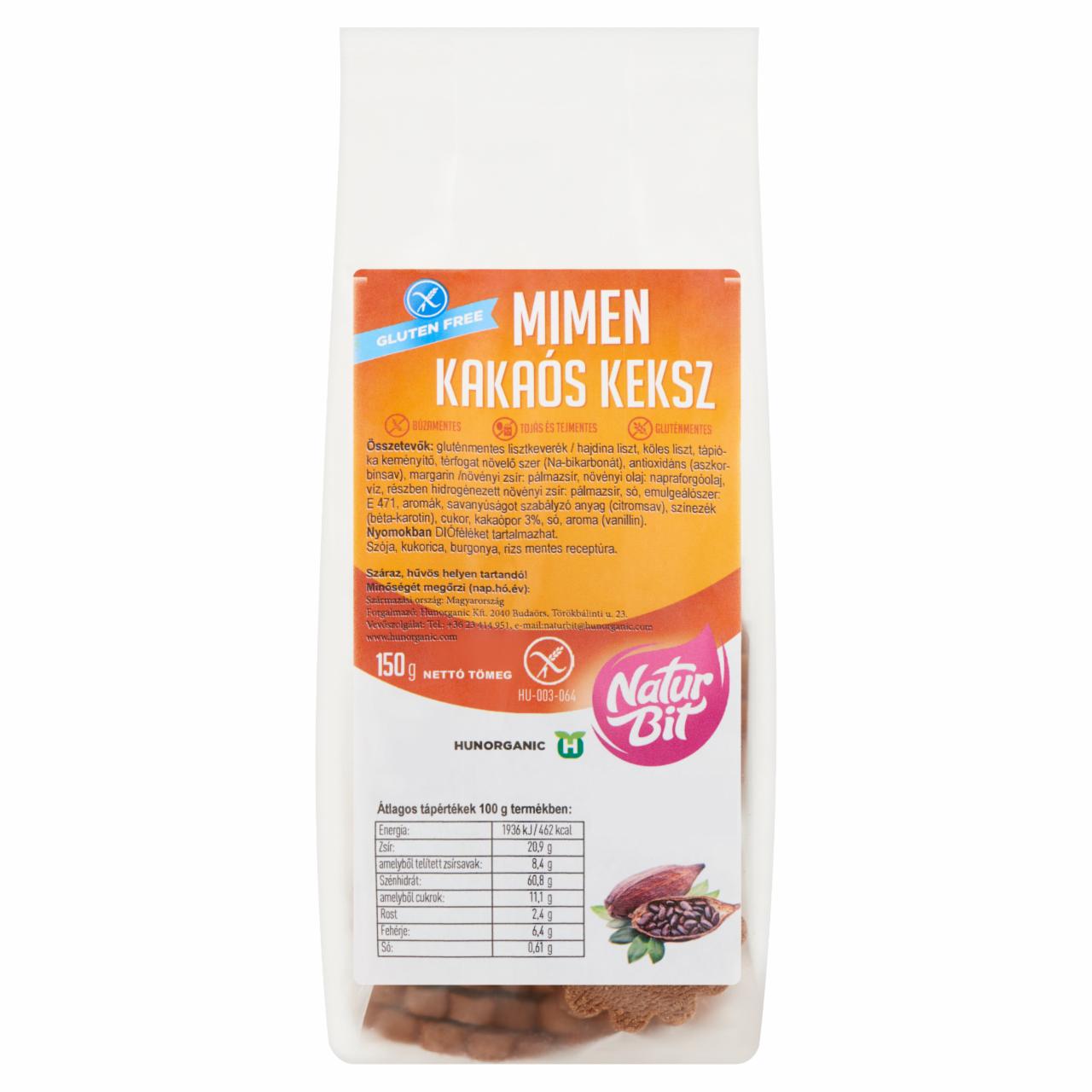 Képek - Naturbit Mimen kakaós keksz 150 g