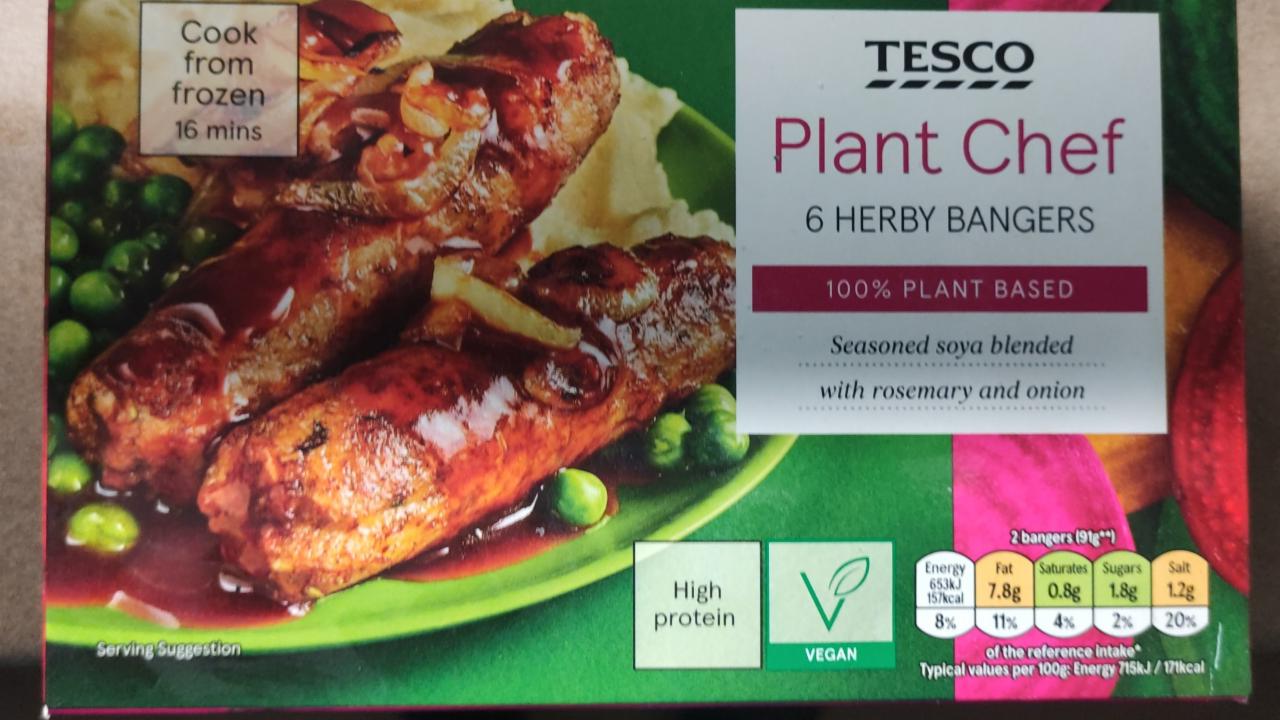 Képek - Tesco plant chef gyorsfagyasztott, rehidratált szójafehérjéből készült fűszeres rudacskák 6 db 