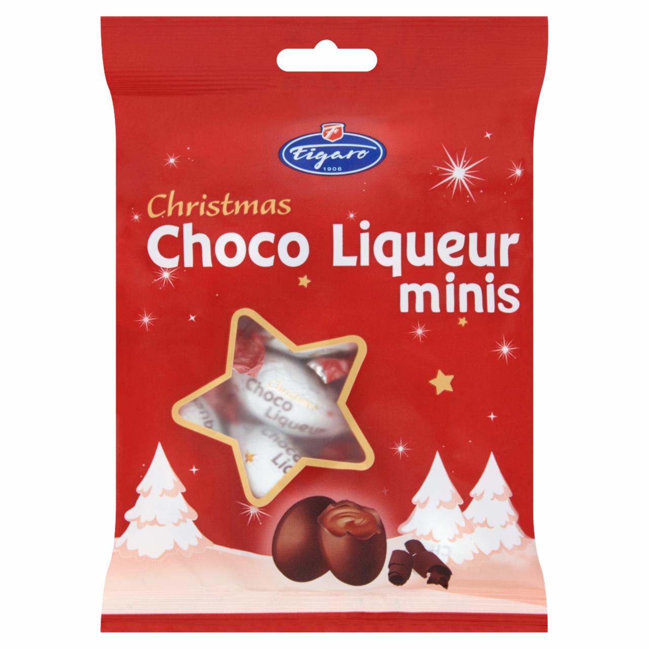 Képek - Figaro Christmas Choco Liqueur Minis csokoládélikőr ízű krémmel töltött tejcsokoládé 110 g