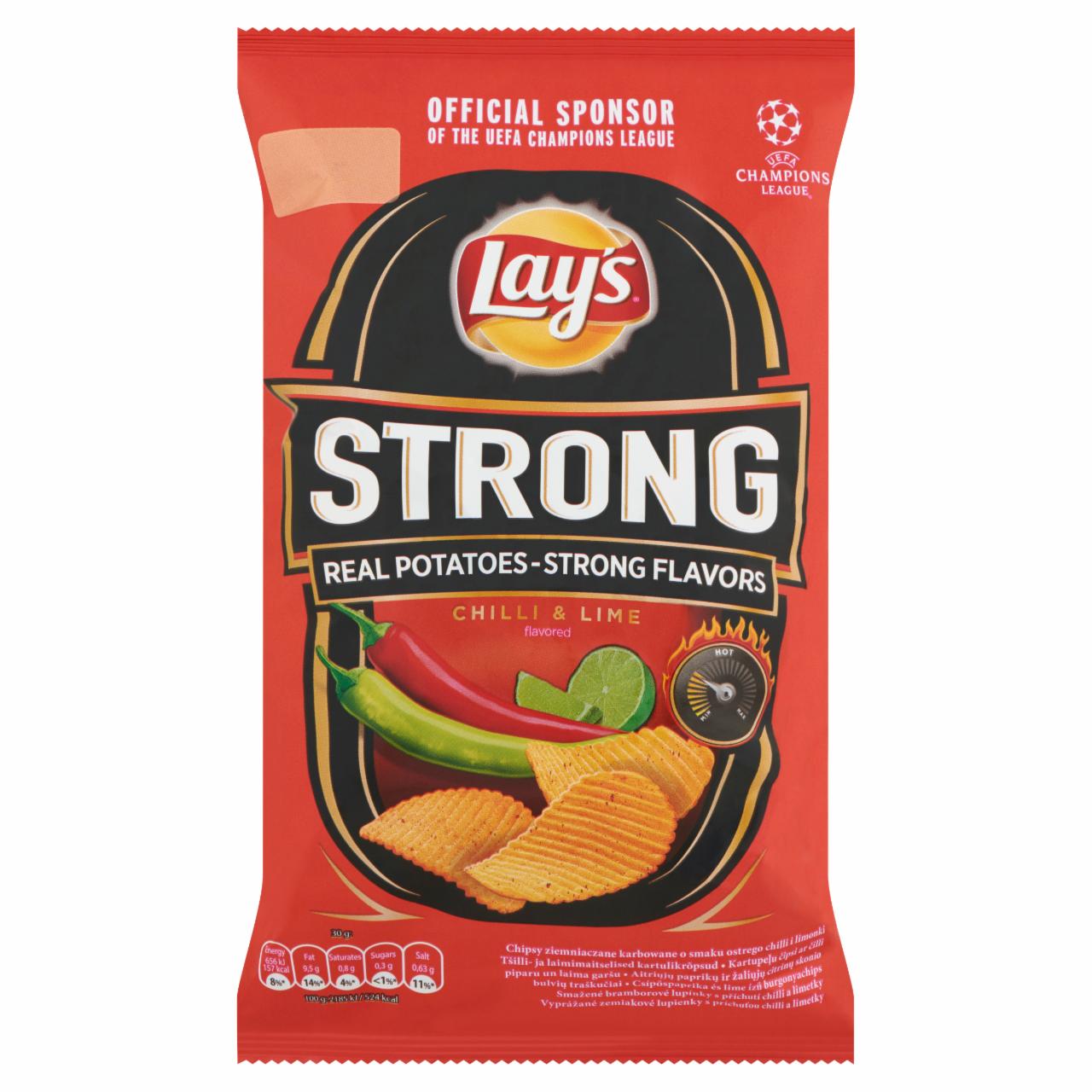 Képek - Lay's Strong csípőspaprika és lime ízű burgonyachips 65 g