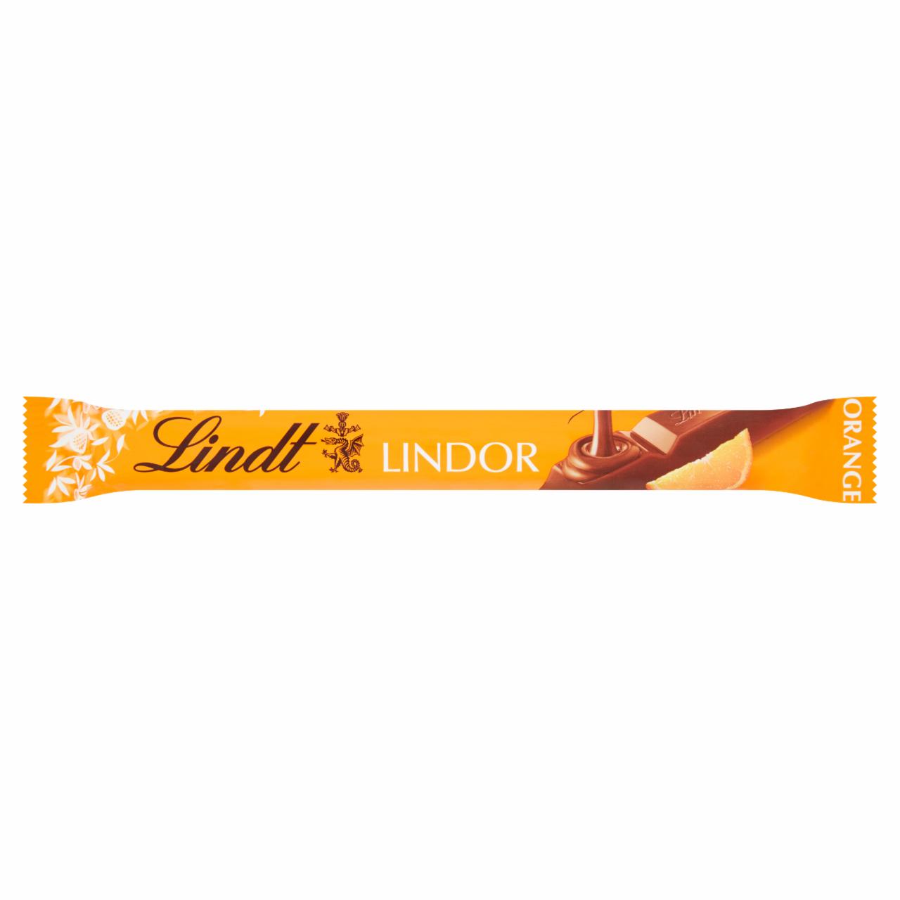 Képek - Lindt Lindor tejcsokoládé lágyan olvadó narancsos töltelékkel 38 g