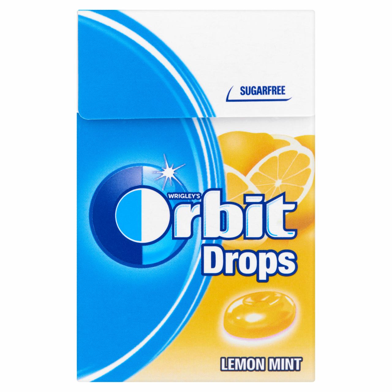 Képek - Orbit Drops Lemon Mint cukormentes cukorka édesítőszerrel 33 g