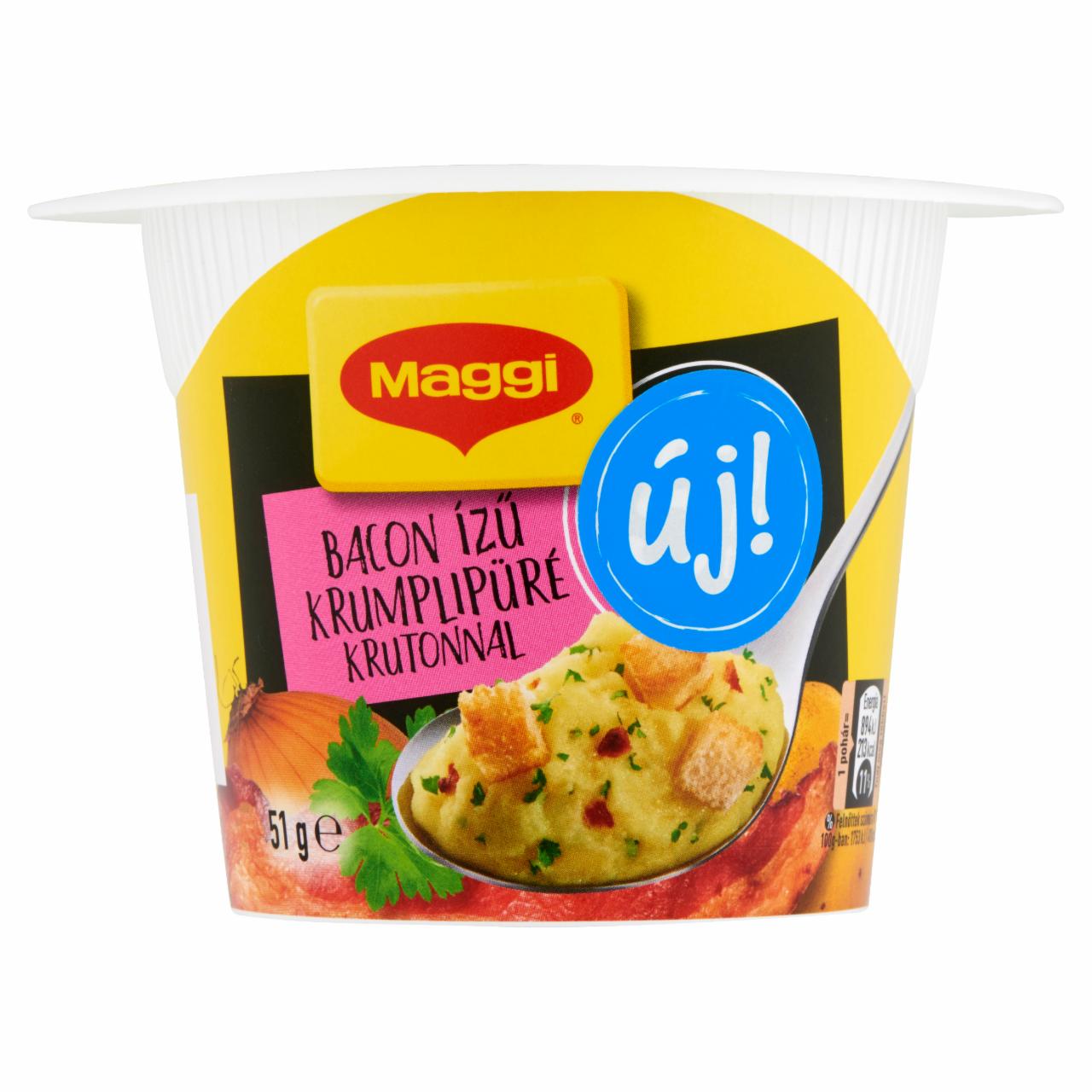 Képek - Maggi Bacon ízű krumplipüré krutonnal 51 g