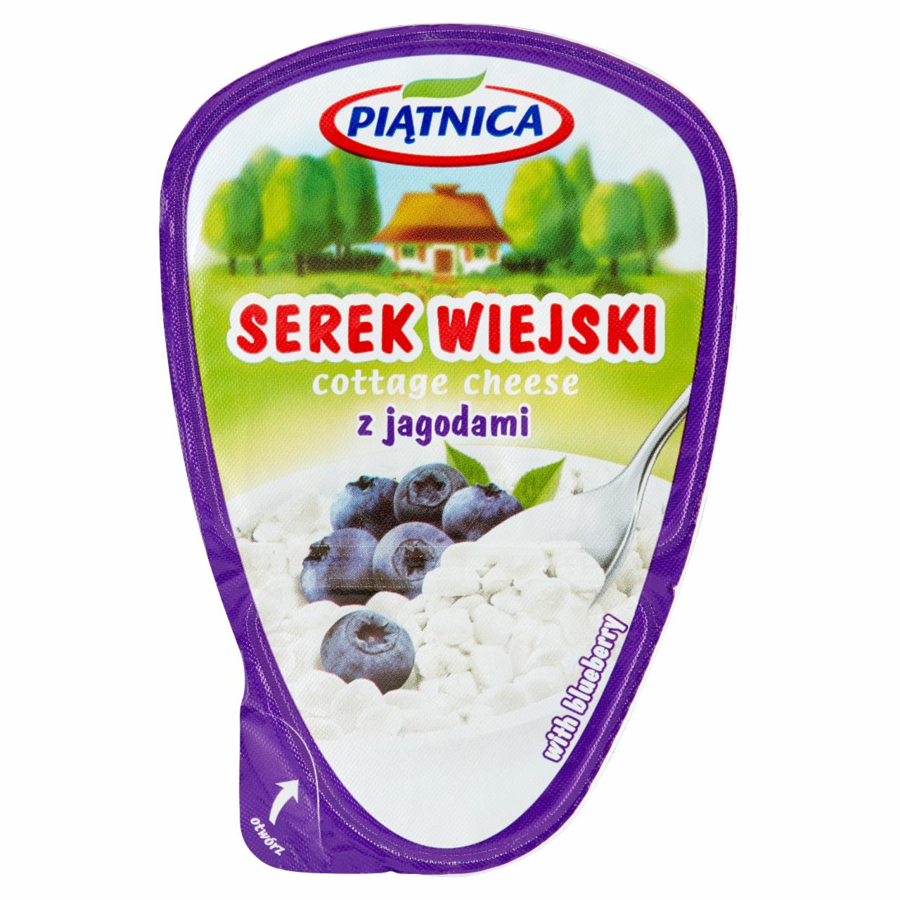 Képek - Piątnica Cottage Cheese zsírszegény túrósajt kékáfonyával 150 g