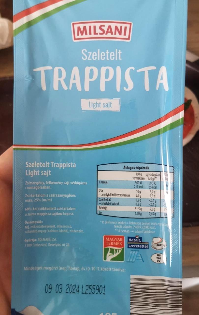 Képek - Szeletelt trappista light sajt Milsani