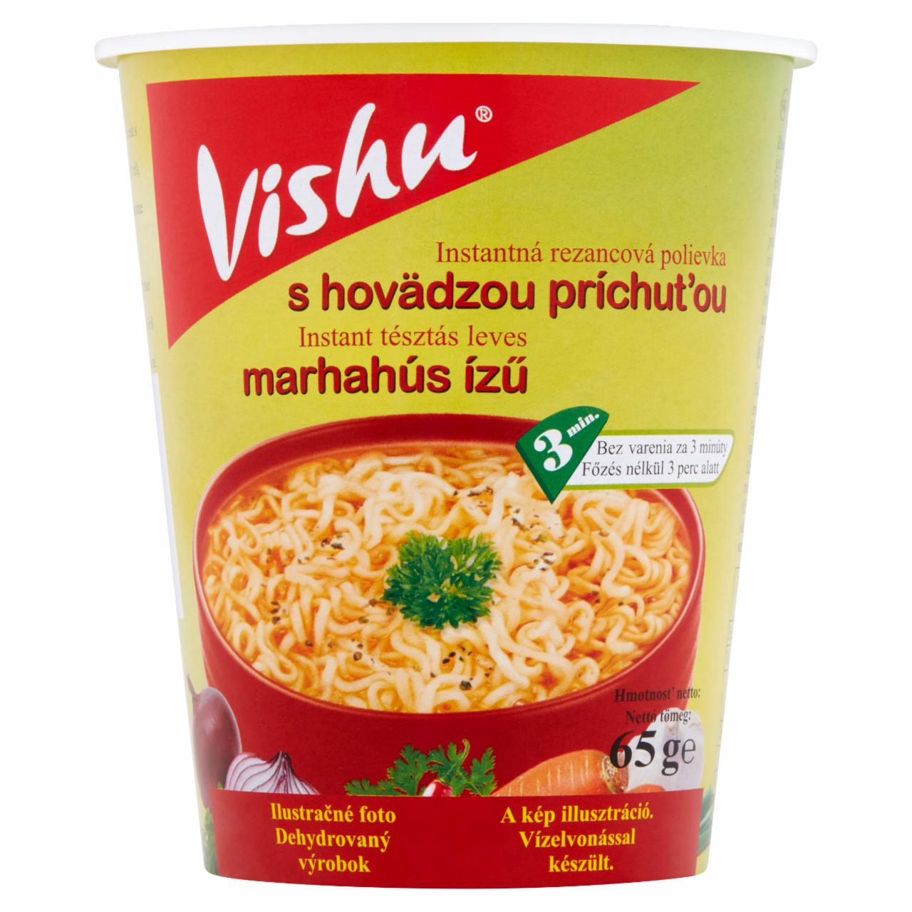 Képek - Vishu marhahús ízű instant tésztás leves 65 g