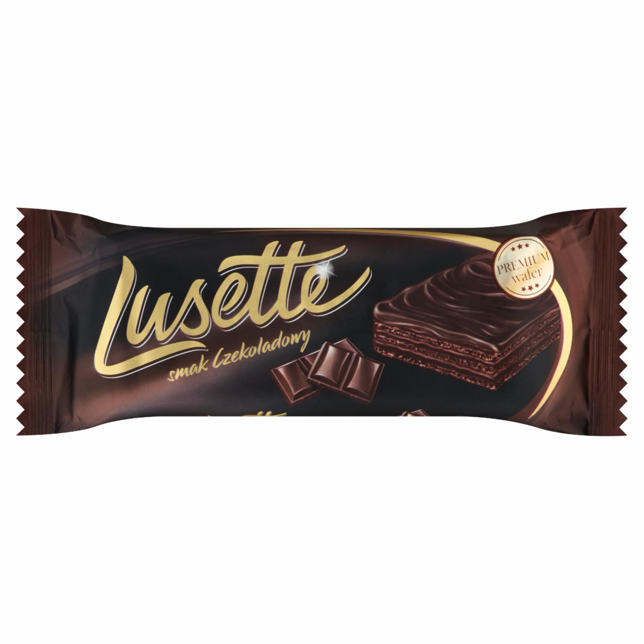 Képek - Lusette kakaós-csokoládés krémmel töltött kakaós ostyaszelet kakaós bevonatban 50 g