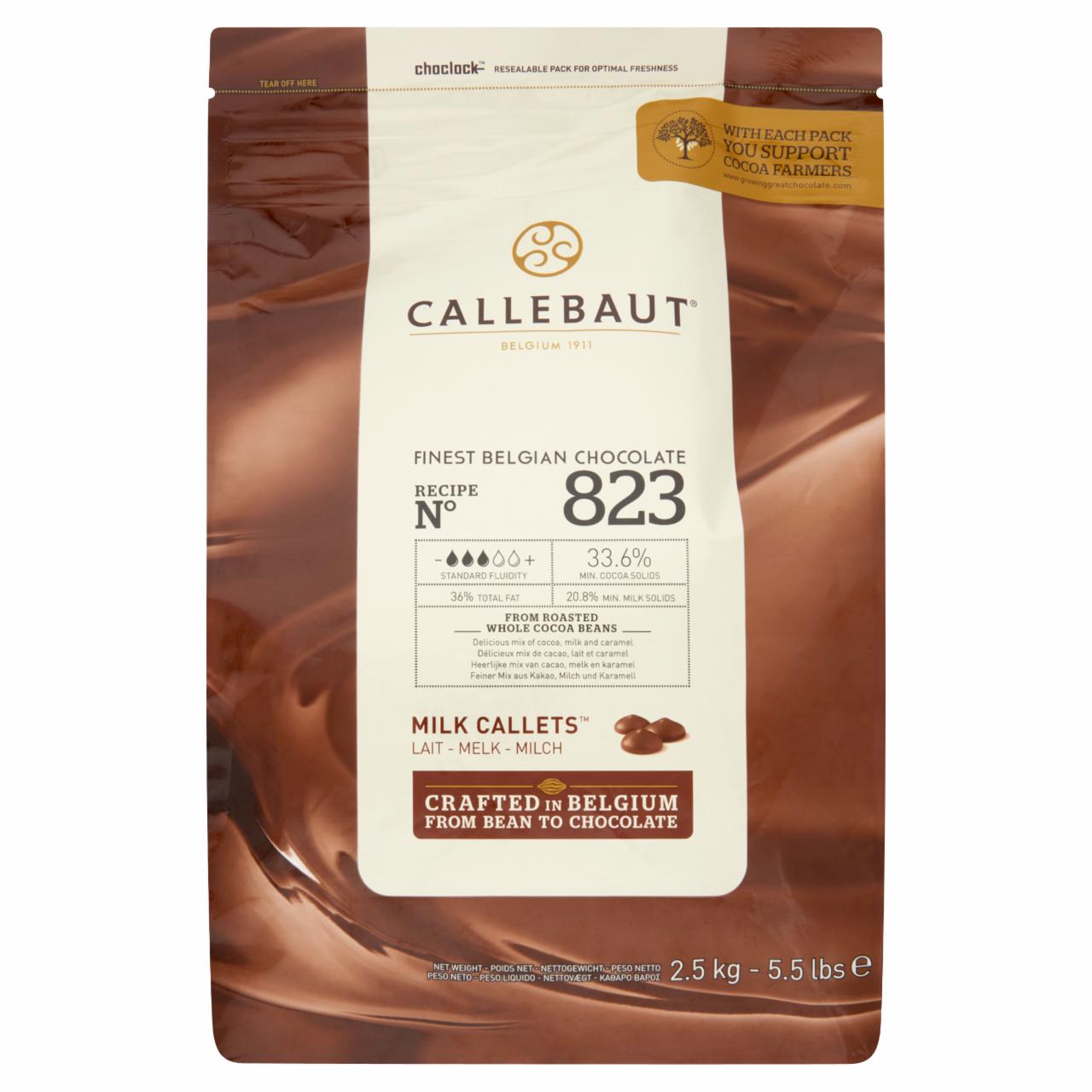 Képek - Callebaut 823NV tejcsokoládé pasztillák 2,5 kg