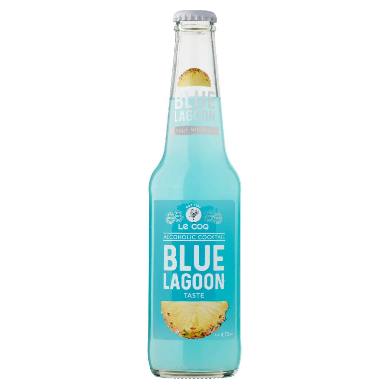 Képek - Le Coq Blue Lagoon kókusz-ananász-curaçao ízű szénsavas alkoholos ital 4,7% 0,33 l