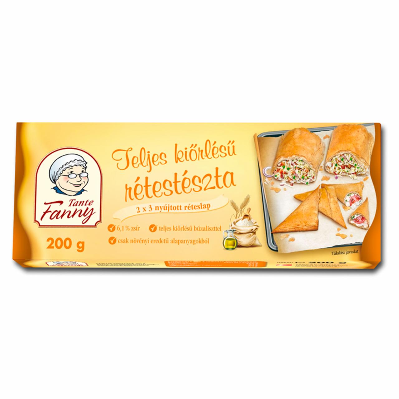 Képek - Tante Fanny teljes kiőrlésű rétestészta 6 db 200 g