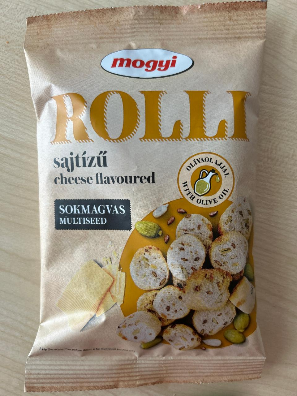 Képek - Mogyi Rolli sajtízű, pirított, sokmagvas kenyérkarika olívaolajjal 65 g