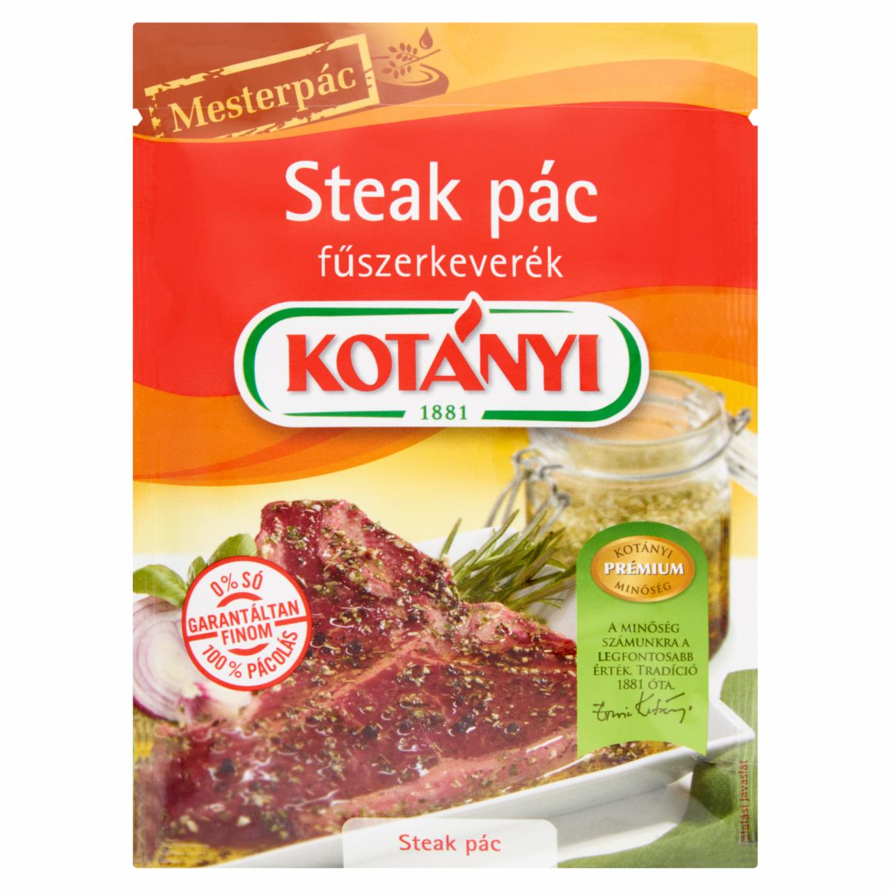 Képek - Kotányi Mesterpác steak pác fűszerkeverék 30 g