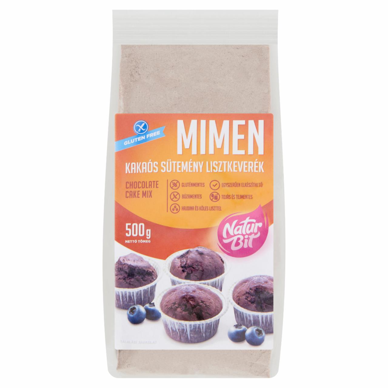 Képek - Naturbit Mimen kakaós sütemény lisztkeverék 500 g