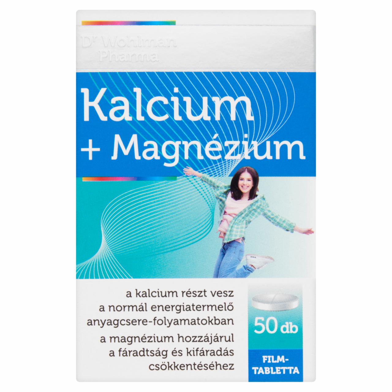 Képek - Dr. Wohlman Pharma Kalcium+Magnézium étrend-kiegészítő filmtabletta 50 db 70 g