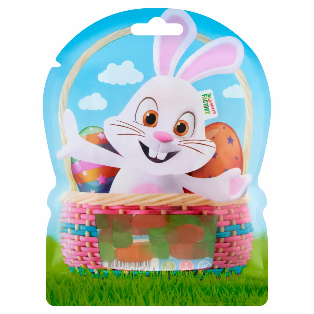 Képek - The Gommy's Factory Carrot Rabbit gluténmentes, gyümölcsízű répa alakú gumicukor 80 g