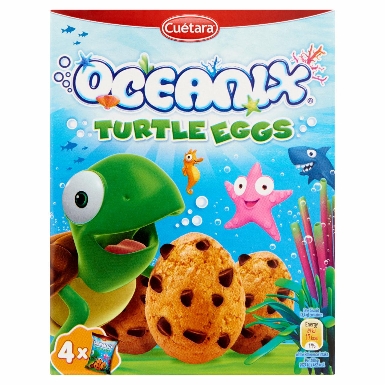 Képek - Oceanix Turtle Eggs gabonakeksz csokoládédarabokkal 4 x 35 g