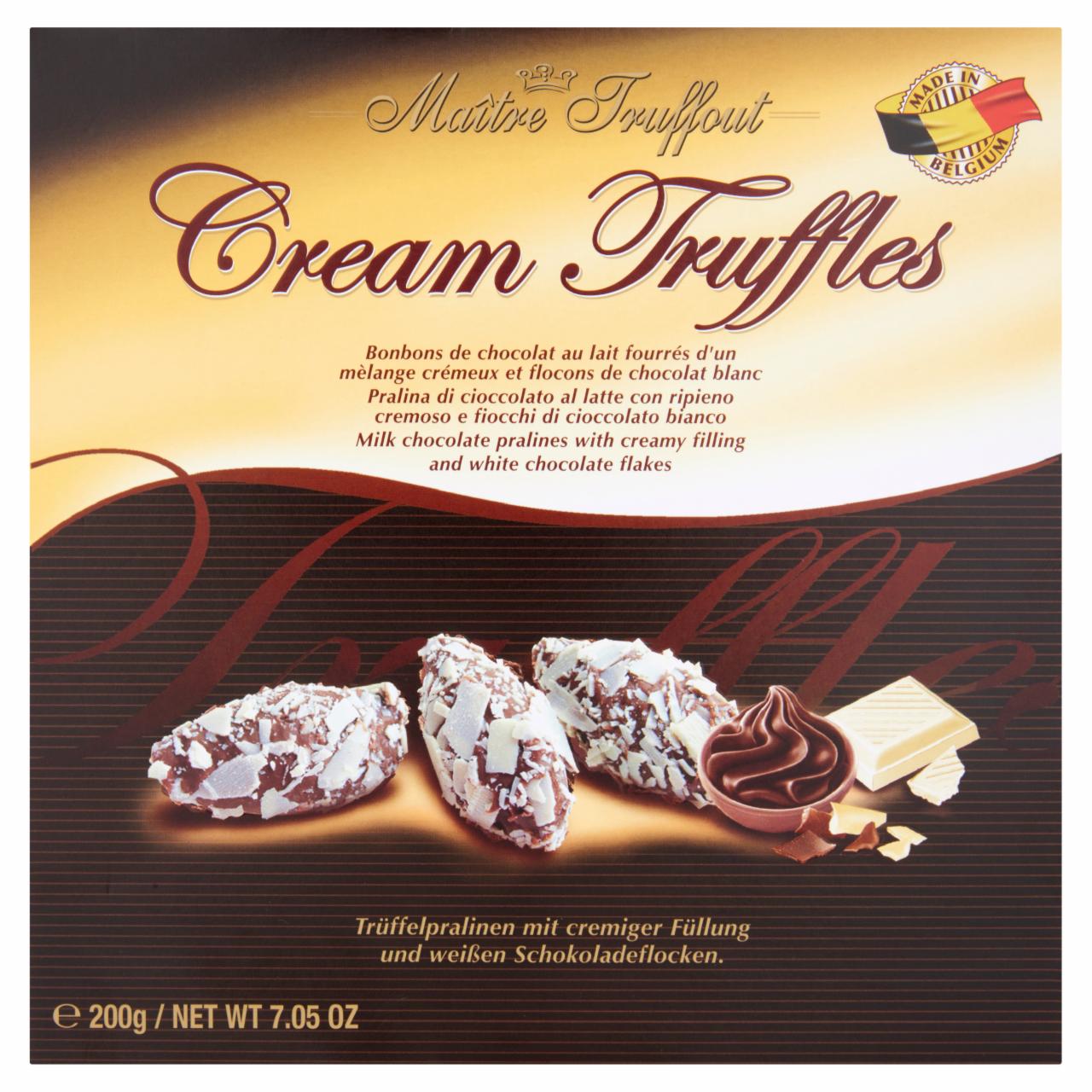 Képek - Maître Truffout tejcsokoládés praliné krémes töltelékkel és fehér csokoládédarabokkal 200 g