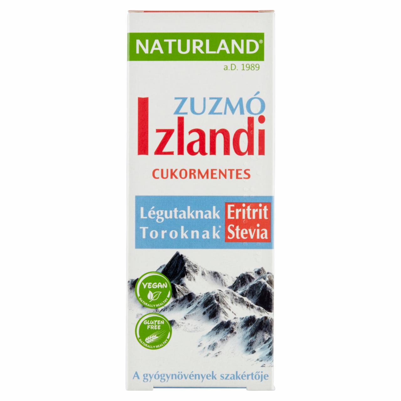 Képek - Naturland izlandi zuzmó kivonatot tartalmazó folyékony étrend-kiegészítő édesítőszerekkel 150 ml