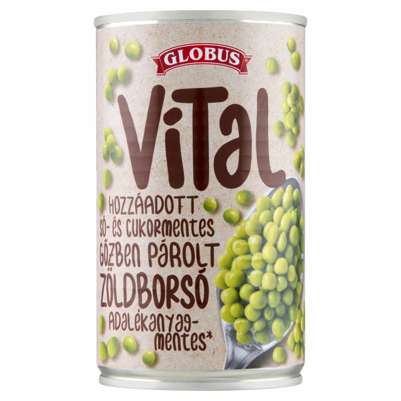 Képek - Globus Vital gőzben párolt zöldborsó 285 g