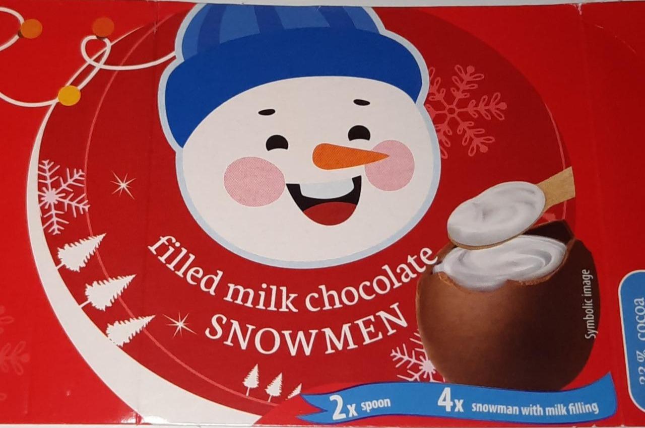 Képek - Tejcsokoládé hóember figura tejkrémmel töltve 144 g