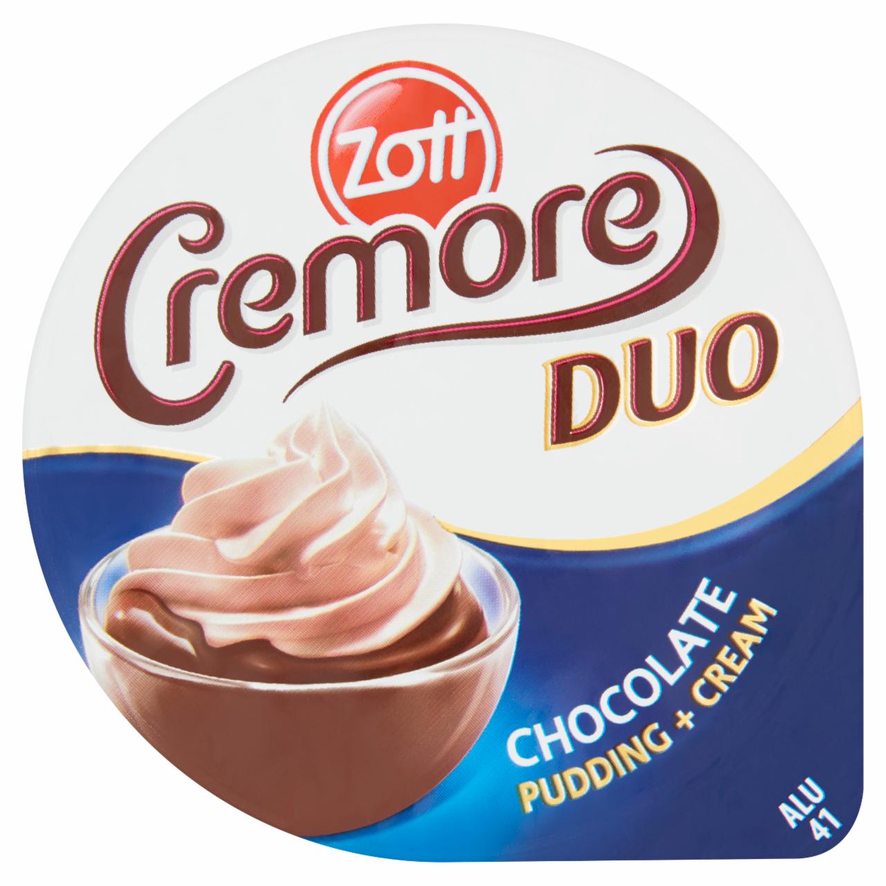 Képek - Zott Cremore Duo csokoládés puding kakaós tejszínhabbal 200 g