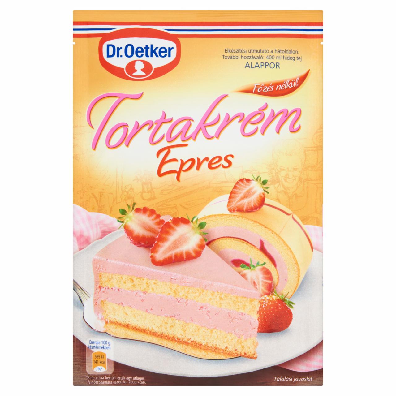 Képek - Dr. Oetker Epres Tortakrém alappor 130 g