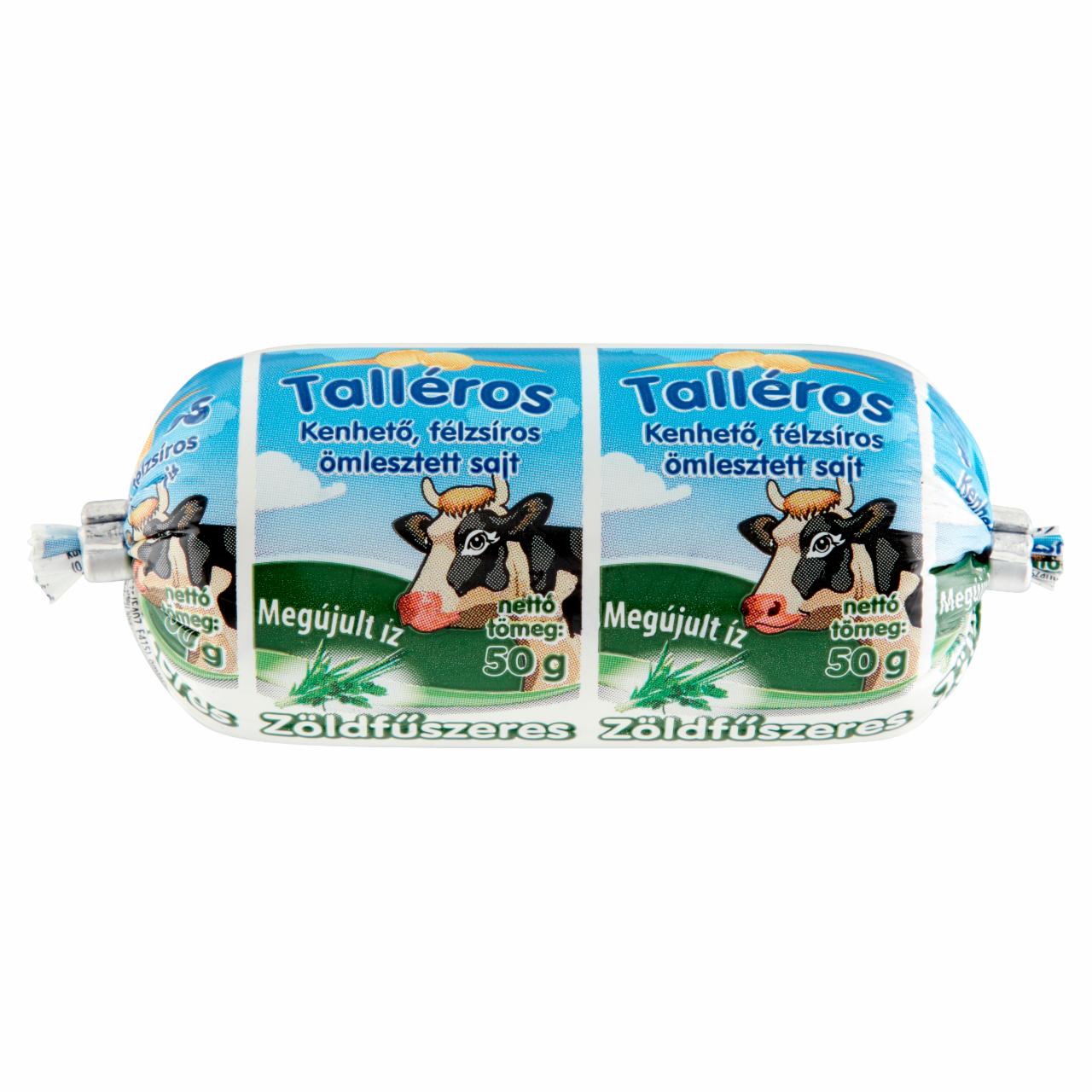 Képek - Talléros zöldfűszeres, kenhető, félzsíros ömlesztett sajt 50 g