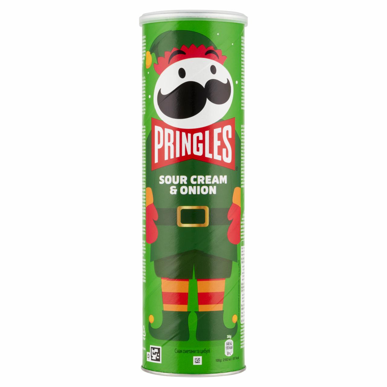 Képek - Pringles hagymás-tejfölös ízesítésű sós snack 185 g