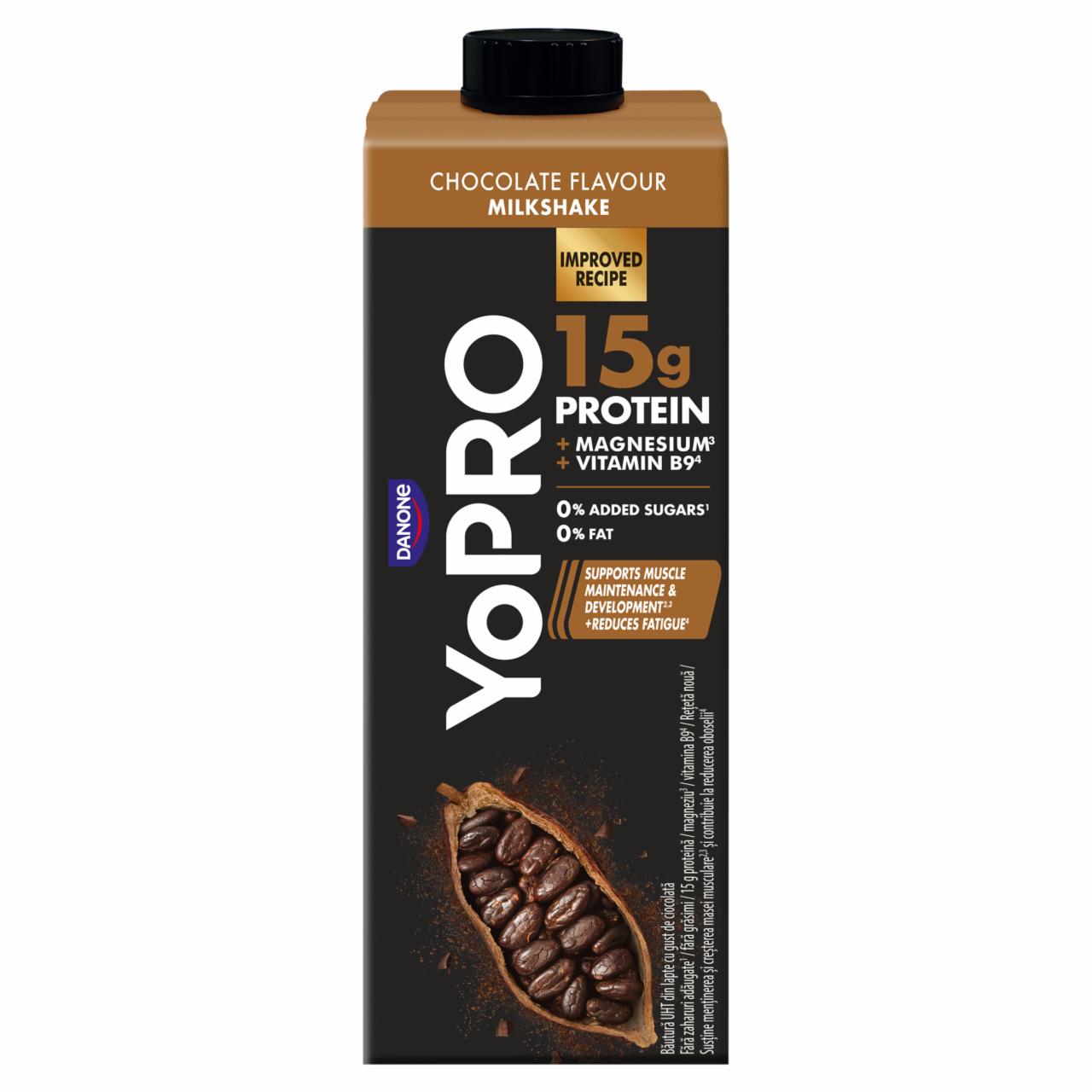 Képek - Danone YoPro UHT csokoládéízű sovány tejital, édesítőszerekkel, magnéziummal és folsavval 250 ml