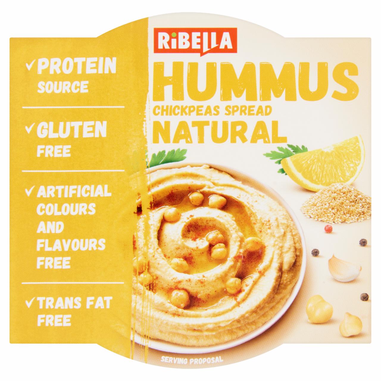 Képek - RiBella Hummus natúr csicseriborsó krém 80 g