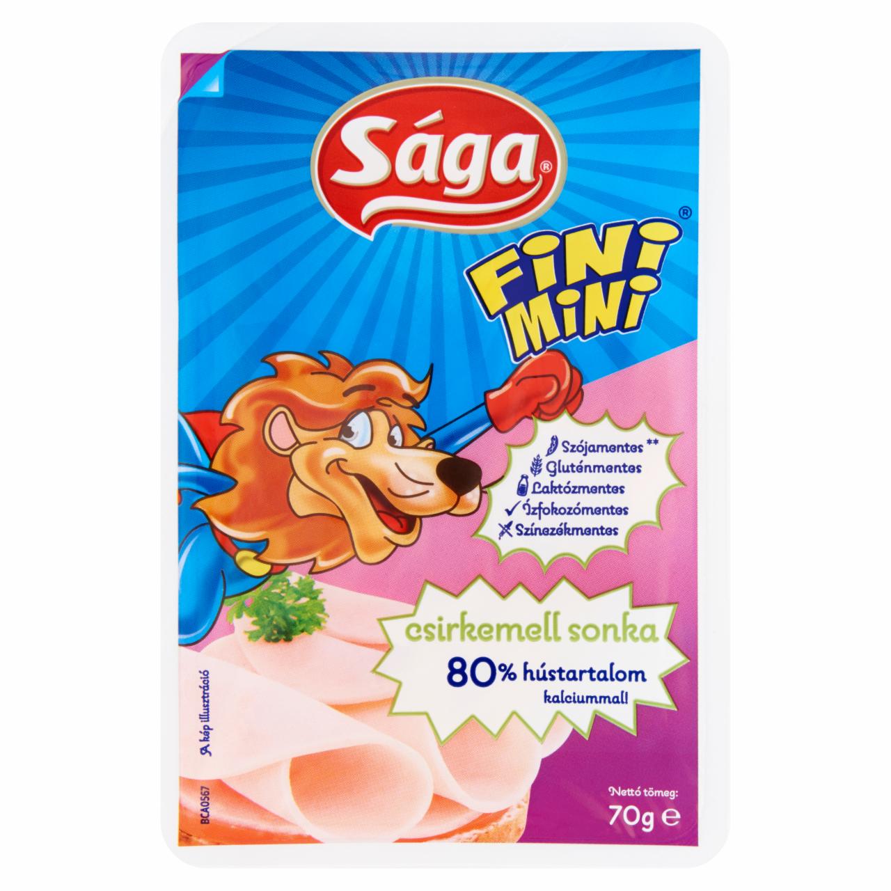 Képek - Sága Fini Mini szeletelt csirkemell sonka kalciummal 70 g