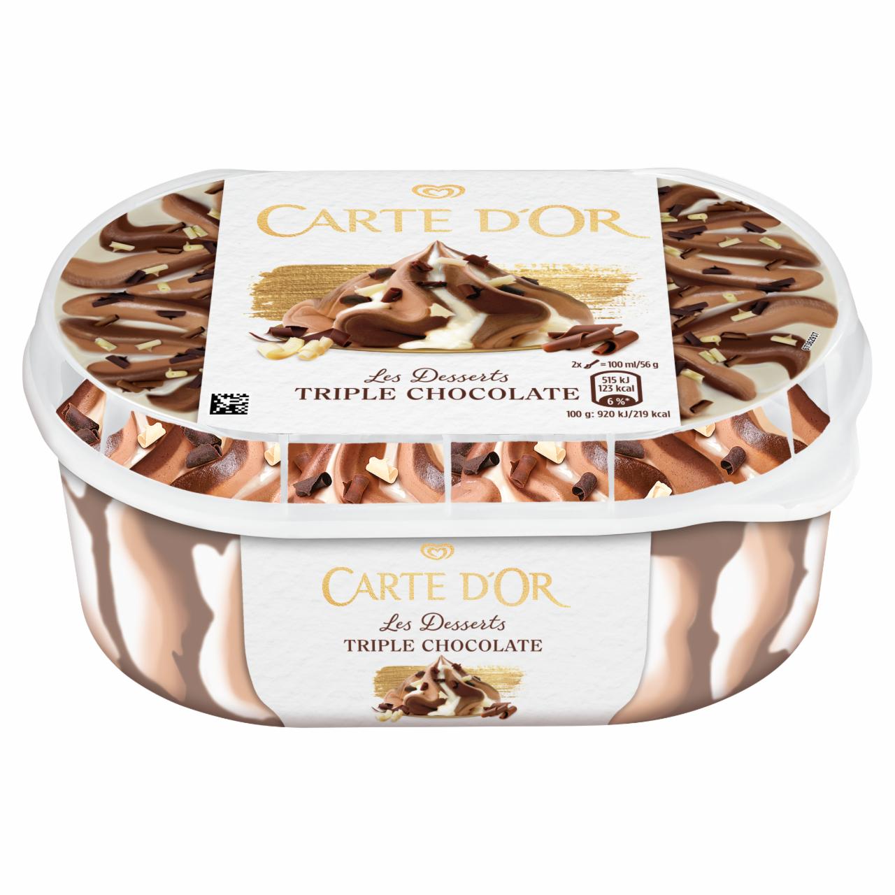 Képek - Carte D'Or Tripla Csokoládés Jégkrém 900 ml