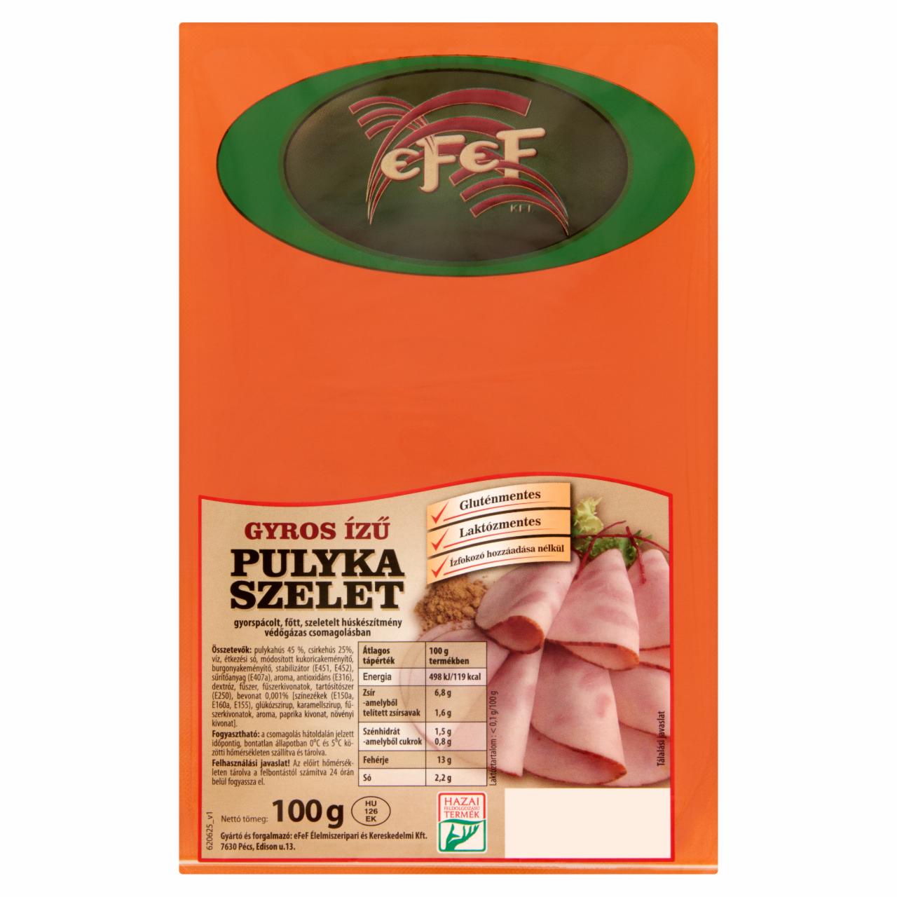 Képek - eFeF gyros ízű pulyka szelet 100 g