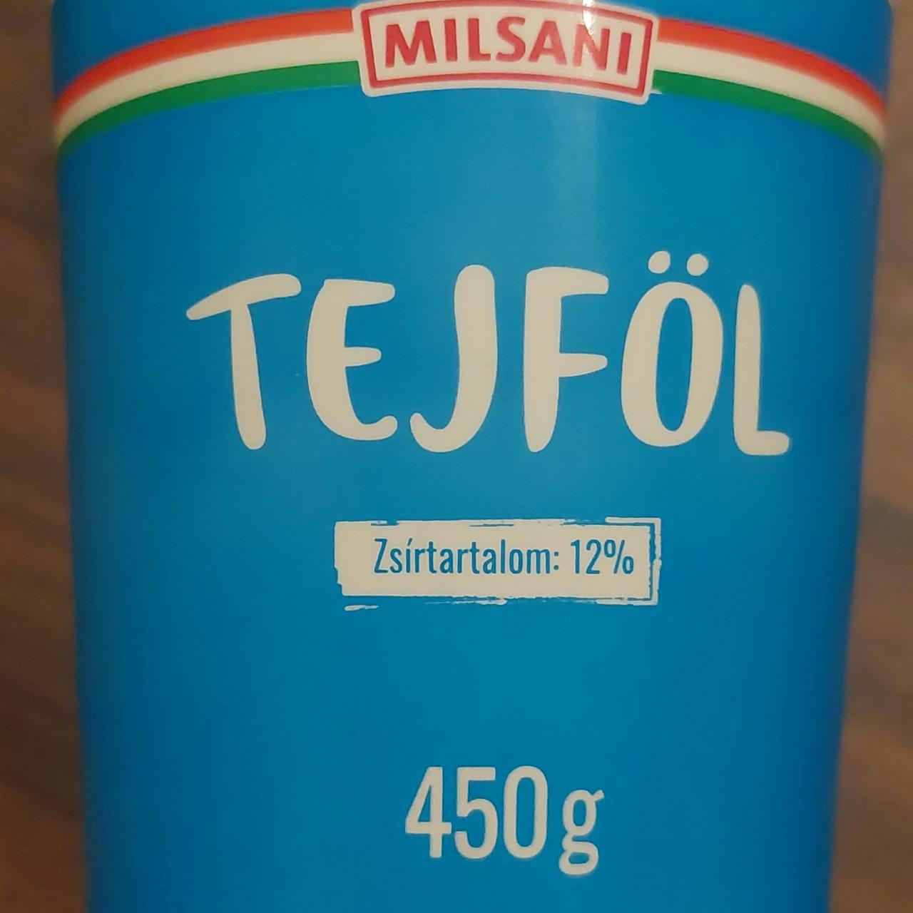 Képek - Tejföl, 12% Milsani