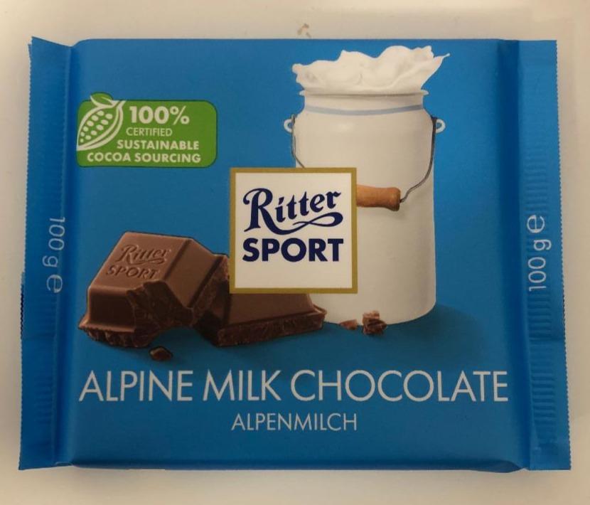Képek - Ritter Sport alpesi tejcsokoládé 100 g