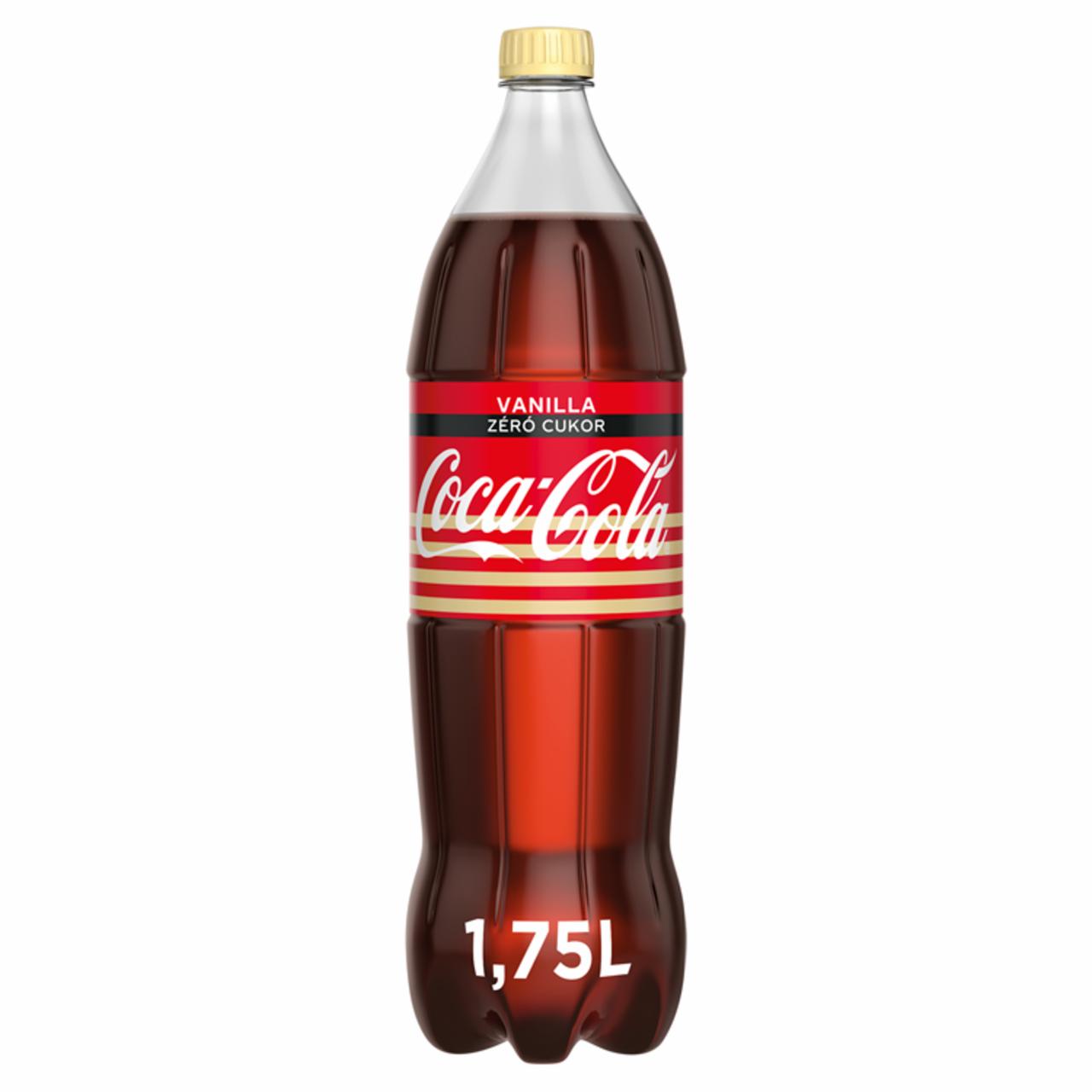 Képek - Coca-Cola Zero Vanilla colaízű energiamentes szénsavas üdítőital vanília ízesítéssel 1,75 l