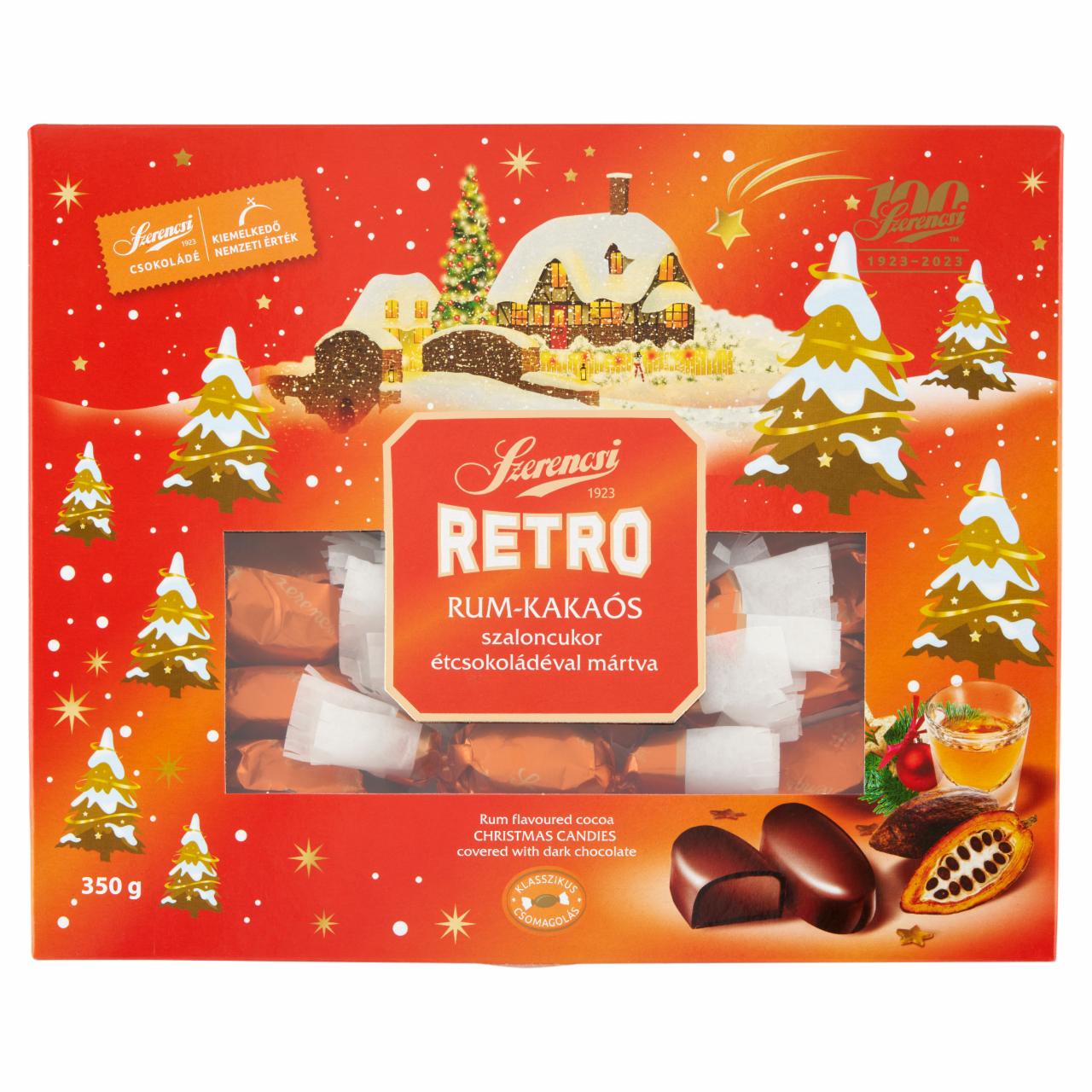 Képek - Szerencsi Retro rum ízű kakaós szaloncukor étcsokoládéval mártva 350 g