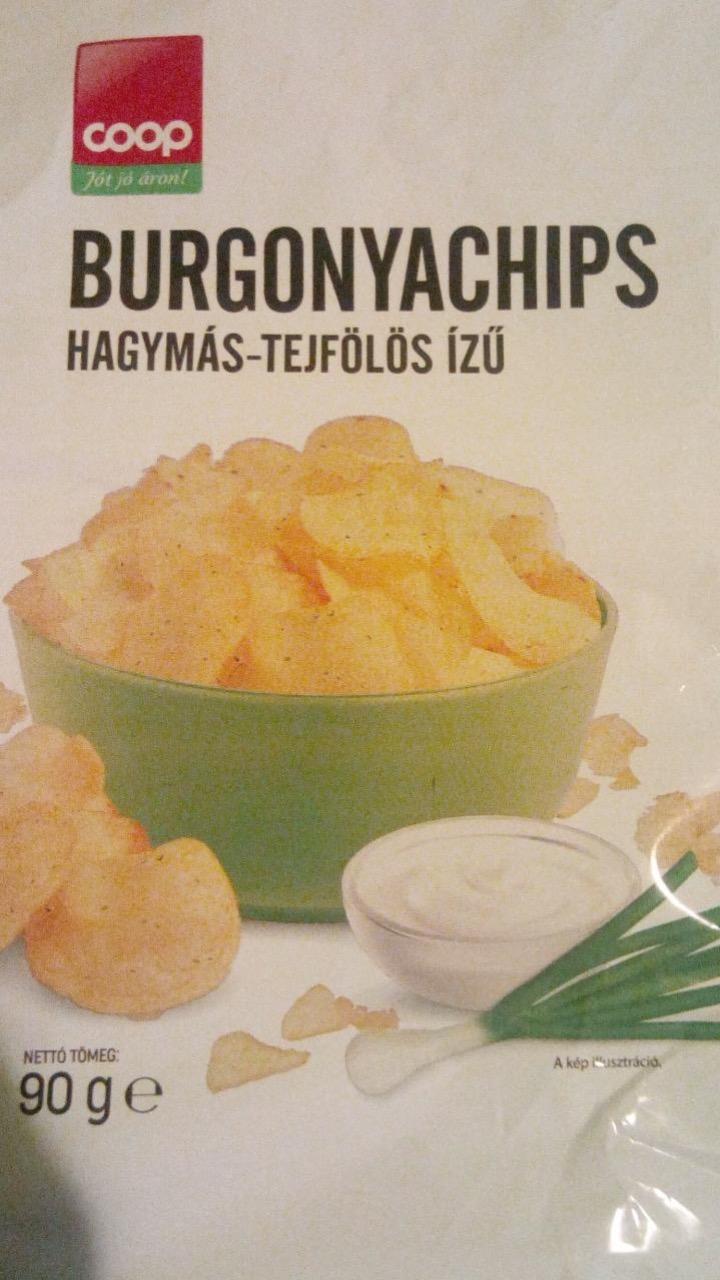 Képek - Burgonya chips hagymás-tejfölös ízű Coop