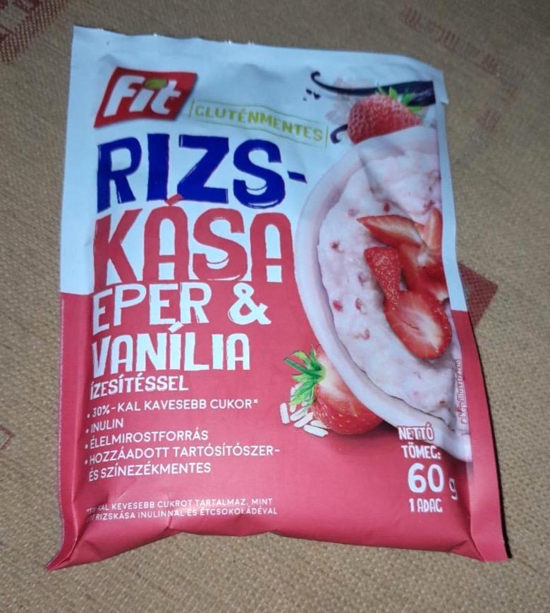 Képek - Fit gluténmentes rizskása eper & vanília ízesítéssel 60 g