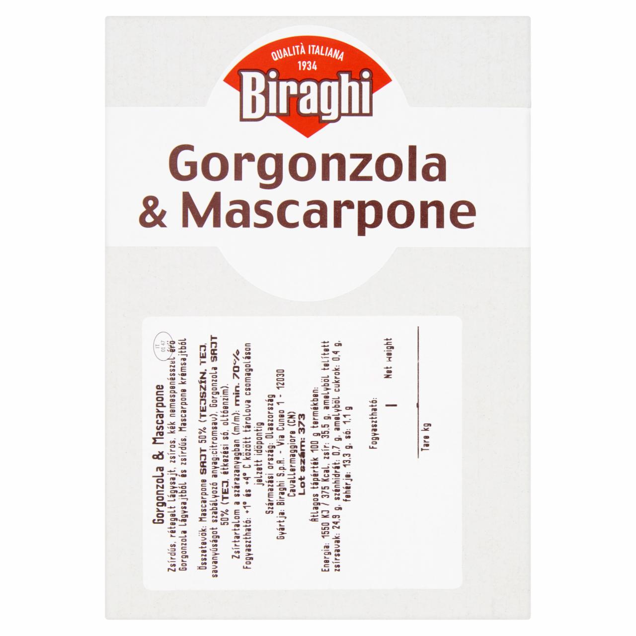 Képek - Biraghi zsírdús lágysajt kék nemespenésszel érő Gorgonzola lágysajtból és Mascarpone krémsajtból